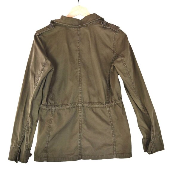 J.Crew Utility Field Jacket Size XS 100% Cotton Olive Green Military Safari - Picture 3 of 8